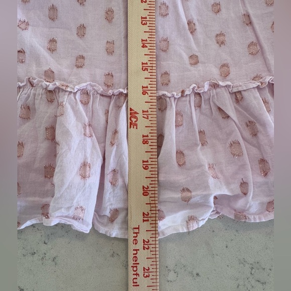 J. Crew Ruffle-neck top in shimmer dot Pink Women’s size Small - Picture 9 of 11